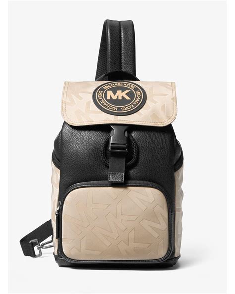 michael kors men's logo print briefcase|Michael Kors men's sling pack.